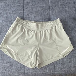 lululemon Hotty High Rise Lined Shorts Green Sz 12 Tall